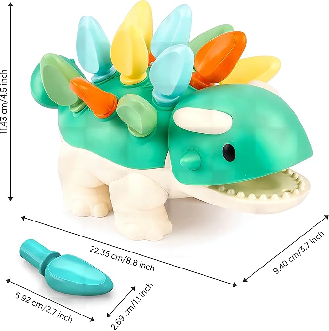 Hirger Montessori Toys for Baby 1 2 3 4 Year Old: Fine Motor Dinosaur Toys for Kids 2-4|Toddler Learning Educational Toys for Birthday Gift Age 1-2 12-18 Months