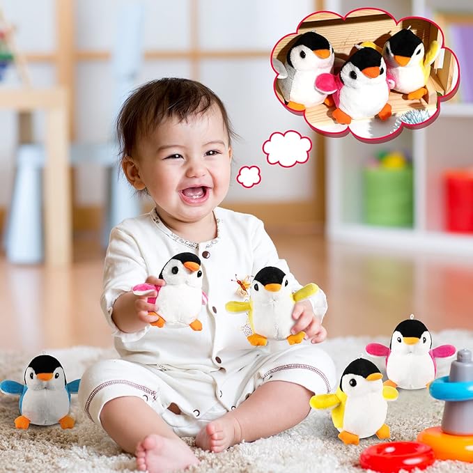 Kasyat 24 Pcs Stuffed Penguins Mini Plush Penguin Stuffed Toys Animal, Cute Small Baby Penguin Stuffed Doll Keyholder Bag Pendant for Birthday Gifts Party Favors 4 Inch,4