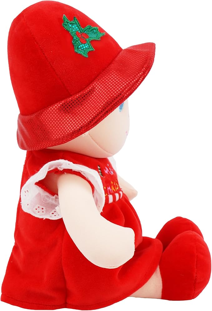 June Garden 12" Soft Dolly Emilia - Stuffed Soft Baby Boy Doll for Birth and Up