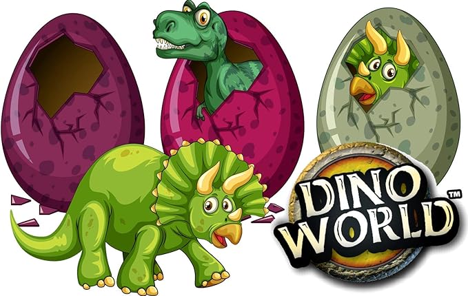JA-RU Giant Dinosaur Eggs Water Growing Toys (6 Eggs) Animals That Grow in Water for Kids. Dinosaur Goodie Bags, Science Party Favors 1747-6p