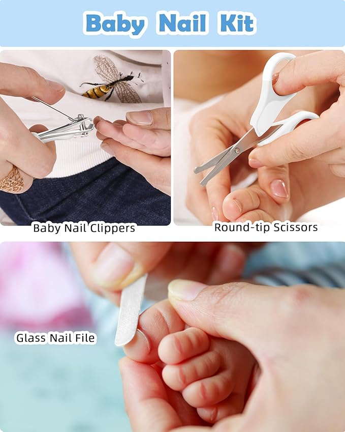 Lictin Baby Grooming and Health Kit, Safety Care Set, Newborn Nursery Health Care Set with Hair Brush,Comb,Nail Clippers and More for Newborn Infant Toddlers Baby