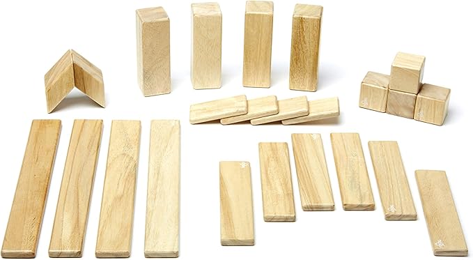24 Piece Tegu Magnetic Wooden Block Set, Natural, 1-99 years old