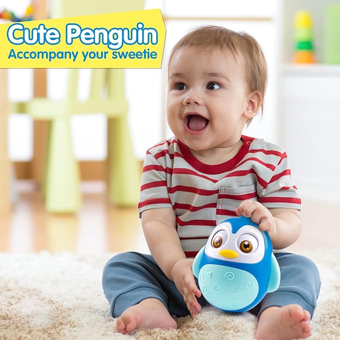 UNIH Roly Poly Baby Toys 6 to 12 Months, Tummy Time Wobbler Toys