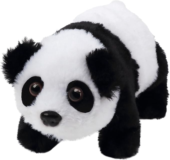 Hopearl Crawling Panda Interactive Electronic Pet Plush Toy with Sounds 7''