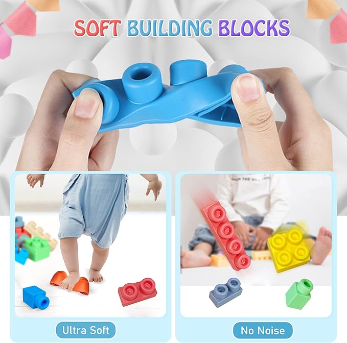Soft Building Blocks for Toddler, Blocks for Kids 6 Months and up 20 PCS