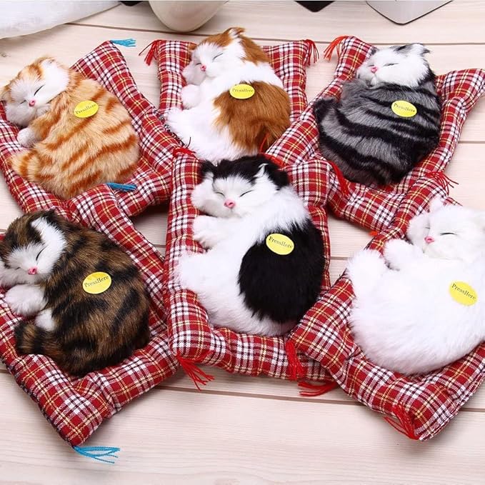 Simulation Lovely Cat Make Sounds Doll Cute Sleeping Plush Cats