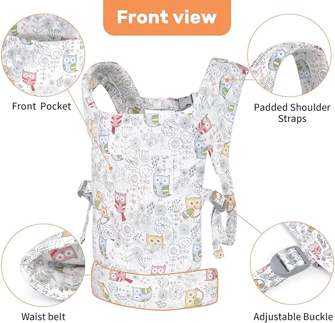 Baby Doll Carrier for Baby Girl Premiums Soft Cotton Straps 18 inch