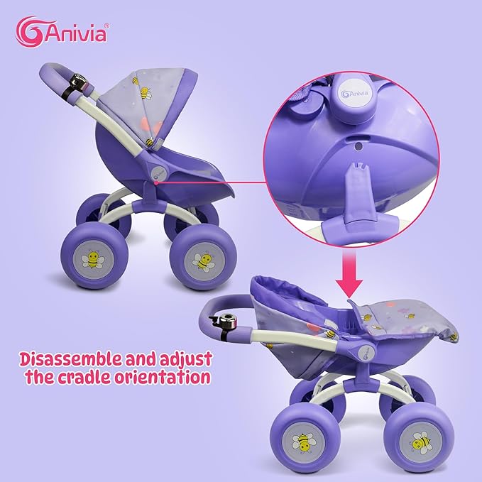 ANNIVIA Baby Doll Stroller Baby Doll Pram Baby Doll Carriage