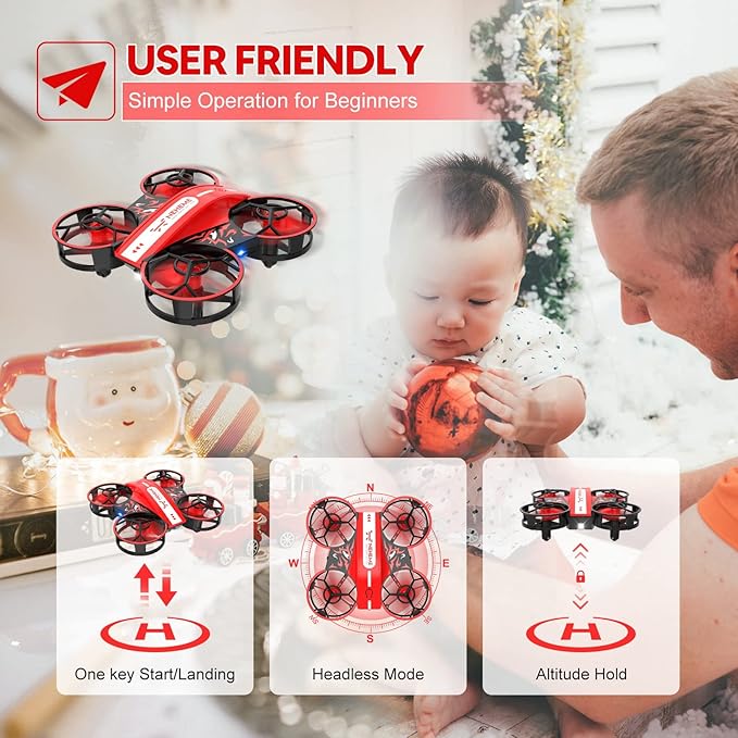 NEHEME NH330 Mini Drones for Kids Beginners Adults, RC Small Helicopter Quadcopter with Headless Mode 3D Flip 2 Batteries,