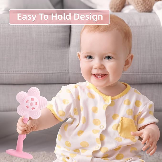 Baby Chew Toys 0-6 Months, Baby Teether Toy Rattle Toy 6-12 Months,