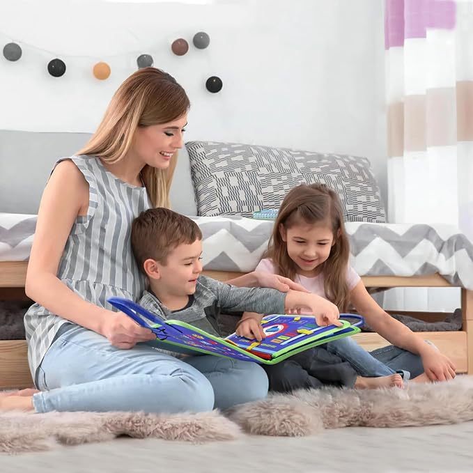 Hi-Tech Busy Book Toys, Montessori Sensory Book for Toddlers 1 2 3 4 5 Years Old