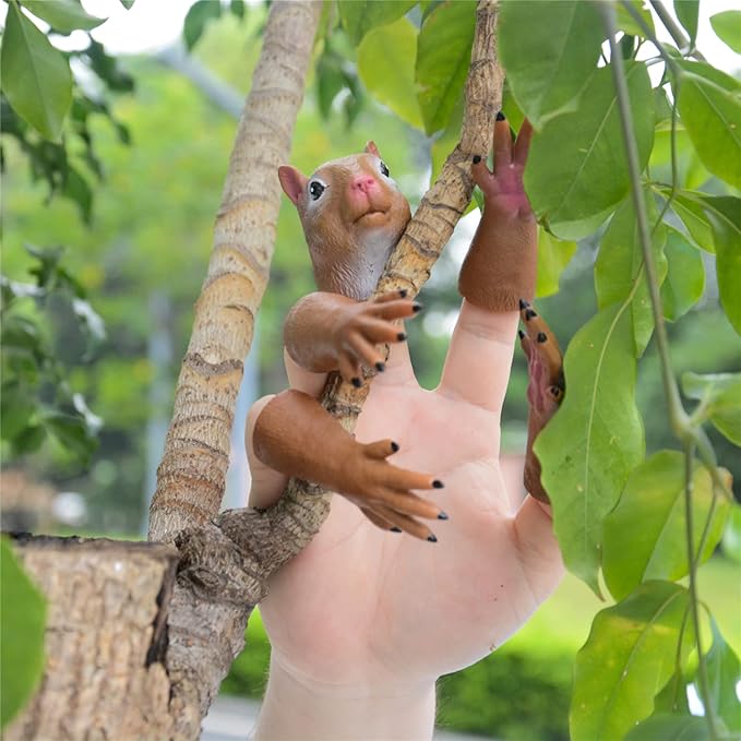 HugOutdoor 2 Sets Squirrel Finger Puppet Toy Cosplay Novelty Christmas