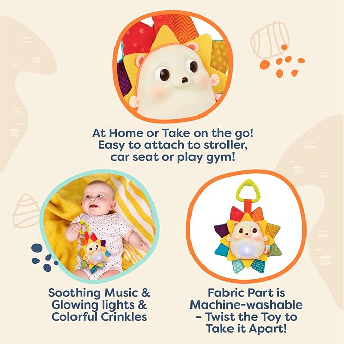 B. toys- B. baby – Baby Musical Light-Up Hedgehog Toy with Lights & Sounds 0 Months