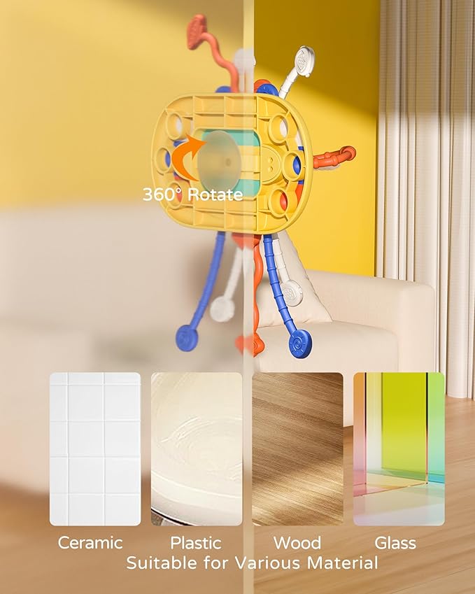 High Chair Toys with Suction Cup, Montessori Toys for 1 Year Old