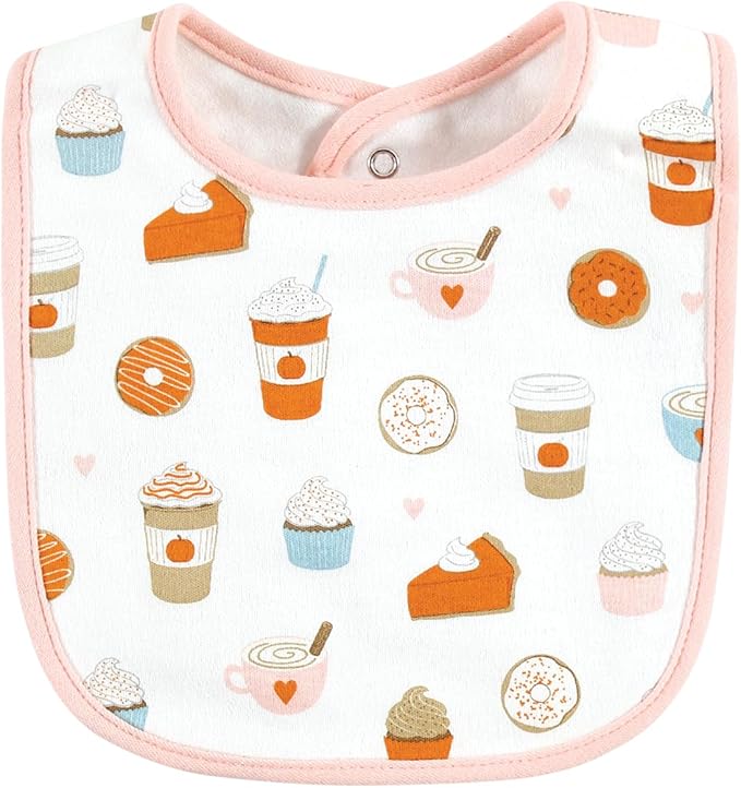 Hudson Baby Unisex BabyCotton Bib and Headband or Caps Set