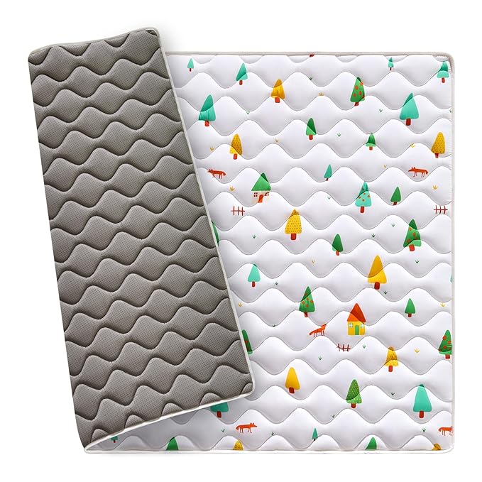 Premium Foam Baby Play Mat 47" X 47", Thick One-Piece Crawling Mat