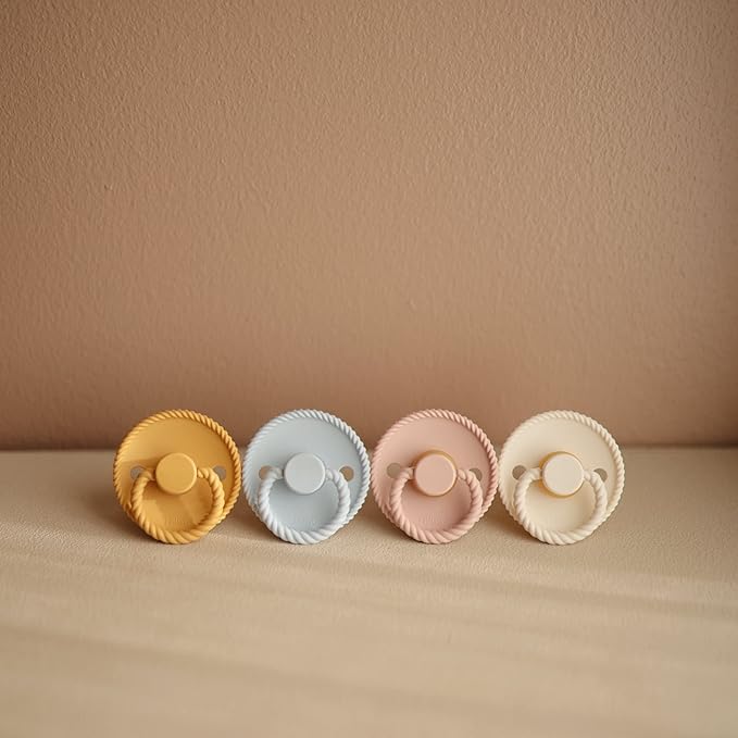 Frigg Rope SilkySoft Silicone Baby Pacifier | Made in Denmark 6-18 Months)