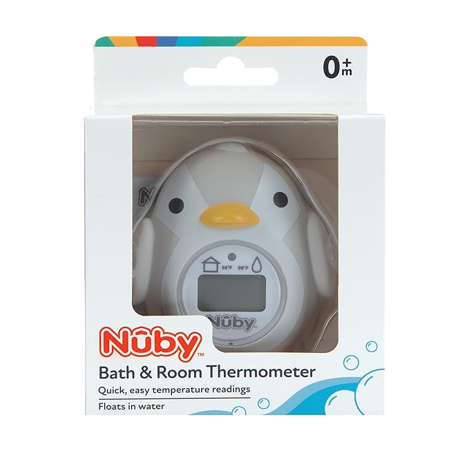 Nuby Bath and Room Digital Thermometer - Baby Thermometer for Safe and Cozy Bath and Room Temperatures
