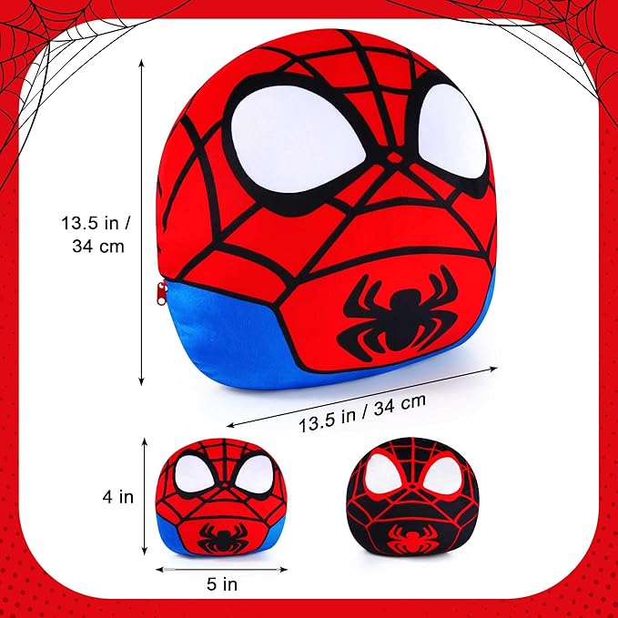 Hevano 3 in 1 Spider Plush Pillow, Super Soft Stuffed Animal Toys for Kids Adults 2 Babies