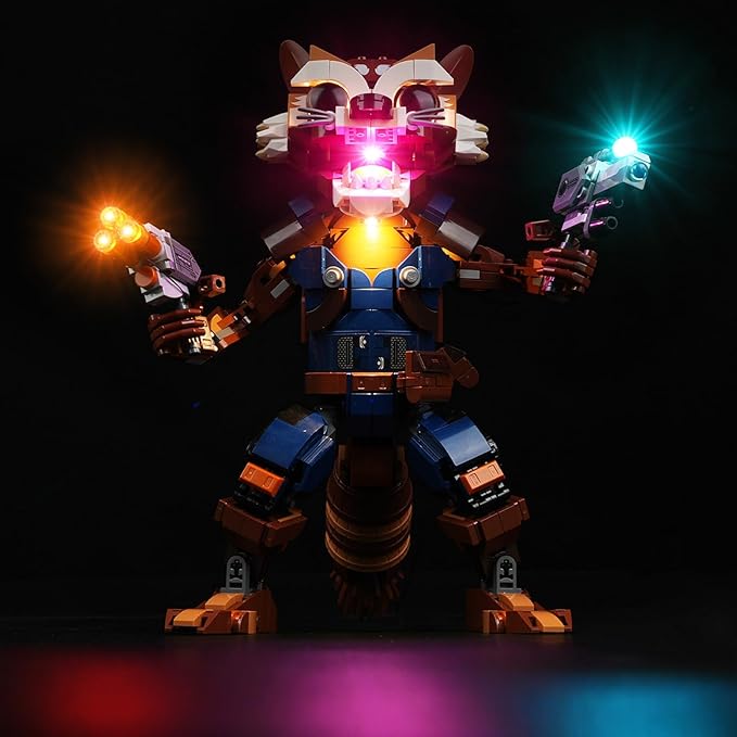LED Light Kit for Lego-76282 Rocket & Baby Groot, Lighting Set Compatible with Lego-76282 Rocket & Baby Groot Building Blocks Model (Lights Only