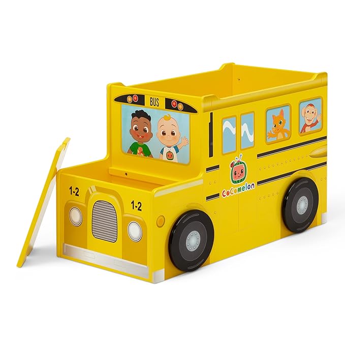 Delta Children CoComelon School Bus Toy Box + Delta Children