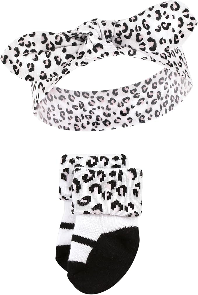 Hudson Baby baby-girls Headband and Socks Set