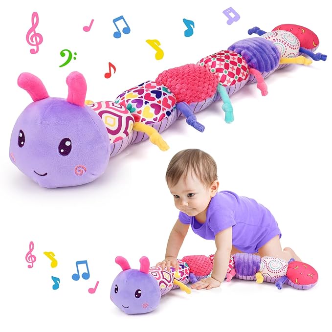Baby Girl Toys 0-3-6 Months Musical Stuffed Animals Plush Caterpillar 6-9-12 Months