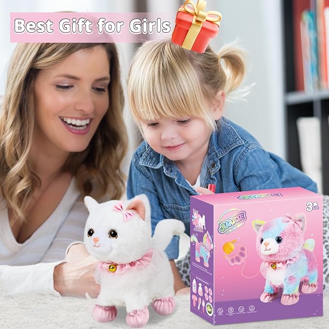Interactive Electronic Plush Toy Walking and Barking Robot Cat Plush
