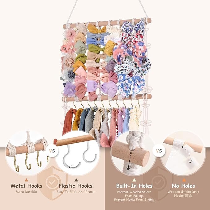 VISATOR Headband Holder Bows Organizer For Girls Hair Bows Holder (W2)