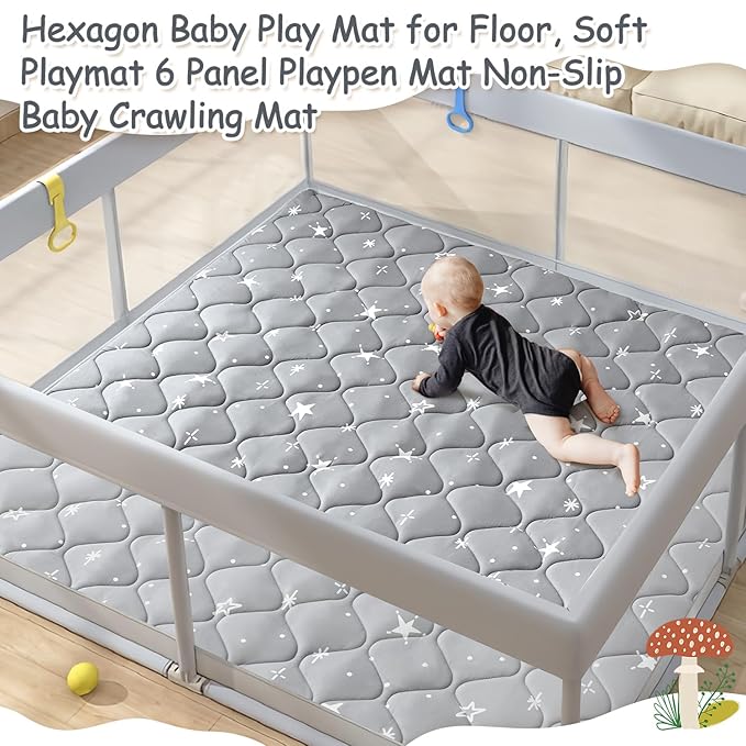Baby Play Mat 50" X 50", Activity Playmats for Babies