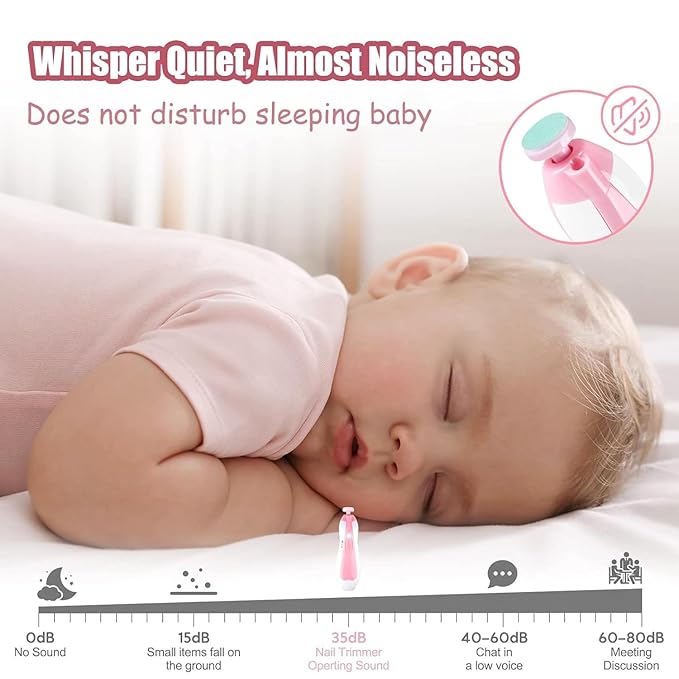 Baby Grooming Kit, Infant Safety Care Set with Hair Brush Comb Nail Clipper Nasal Aspirator,Baby Essentials Kit for Newborn Girls Boys, Pink-24- in-1
