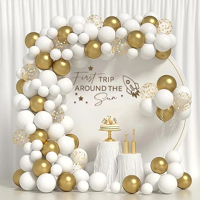 SANDOO First Trip Around The Sun Decal for Balloon Arch 1st Birthday