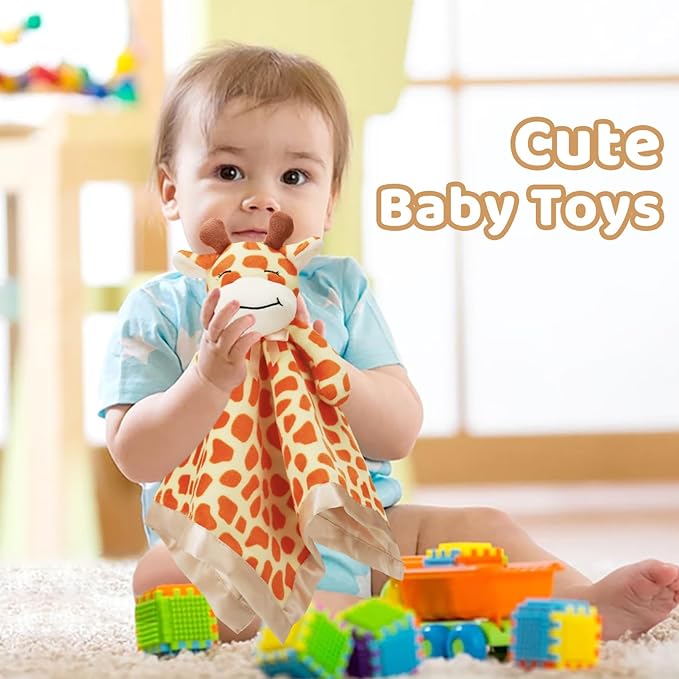 Pro Goleem Giraffe Loveys for Babies Soft Security Blanket Snuggle 16 Inch