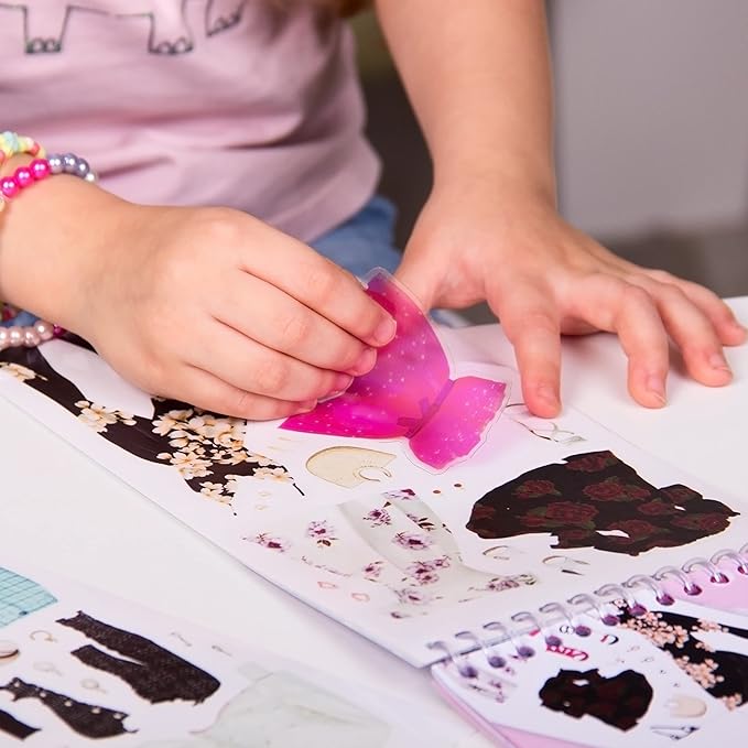 Sticker Dress up - Sticker Activity Book for Kids. Learn Girls Fashion Design with Stickers and Guides for Kids 5 and up. Little Designer Creativity Book. Stickers, Paper Dolls. Gift for Girls