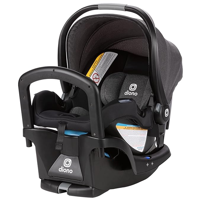 Diono Quantum 4 3-in-1 Travel System with LiteClik 30 R SafePlus Infant Car Seat and Base, Rear-Facing for Infants 4-30lbs, Includes Infant Car Seat Folding Stroller and Toddler Seat (Gray Slate)