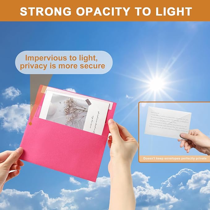10 Assorted Colors Blank Greeting Cards and Envelopes 5 x 7 Heavyweight Folded Cardstock and A7 Envelopes Self Seal 20 Packs for Invitations, Wedding