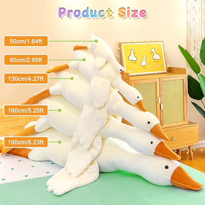 Goose Stuffed Animal 75 Inch Plush Toy, 6 Foot Giant Duck Plush