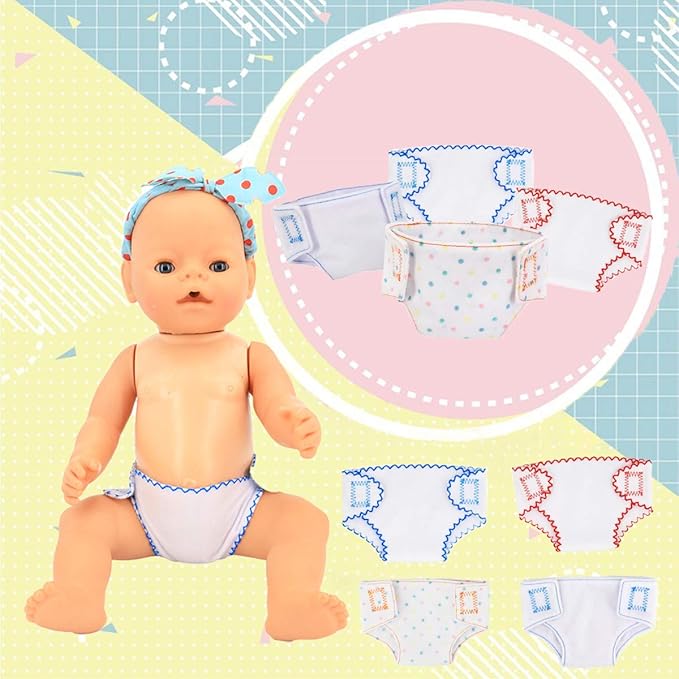 16 Pcs Baby Doll Diapers Underwear Set Fits 14 Inch 18 Inch 16 Different