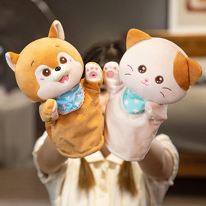 Hand Puppets Plush Animals Toys Dolls for Kids Imaginative Pretend