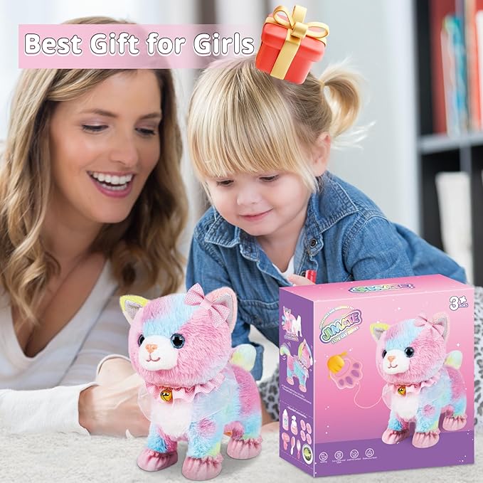 Interactive Electronic Plush Toy Walking and Barking Robot Cat Plush
