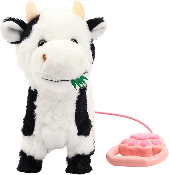 Hopearl Walking Cow Interactive Electronic Pet Singing Toy Remote Control 9''