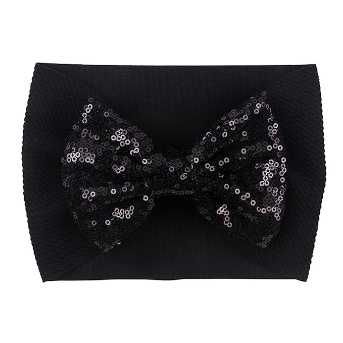 Glitter Bows for Baby Girls Headband, Newborn Bows Headbands Baby Accessories.(FD117) (Gold