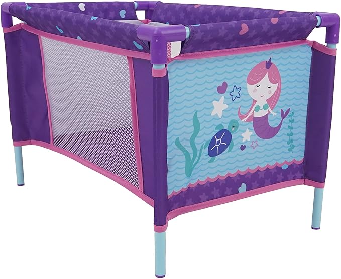 Crew Mermaid 21 Piece Set: Doll Stroll n Play & Care Set - includes Stroller, Car Seat 15 Piece 3+ (T818028)