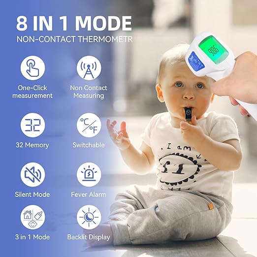 Berrcom Non Contact Forehead Thermometer Digital No-Touch Infrared Thermometer 3 1 for