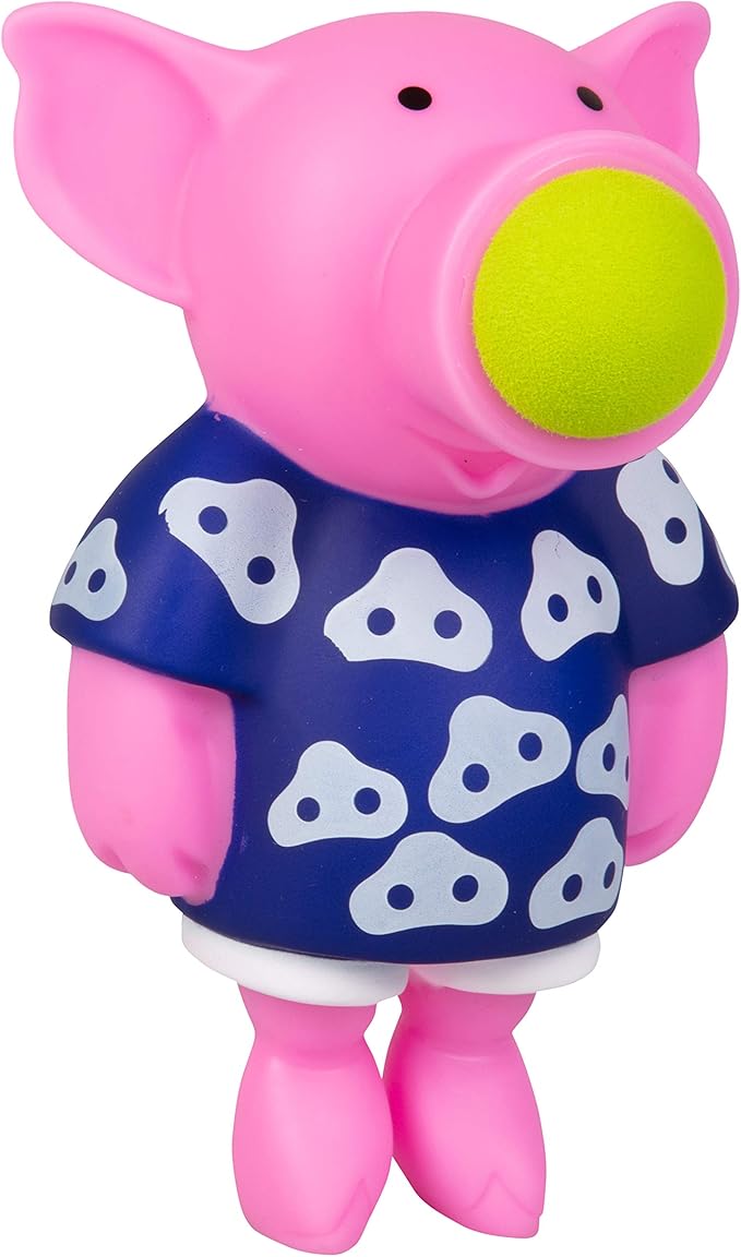 Hog Wild Pig Popper Toy - Shoot Foam Balls Up to 20 Feet 6 Balls 4+