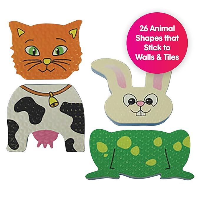 Edushape Funny Mix Magic Creations - Bath Foam Stickers 1-3 -