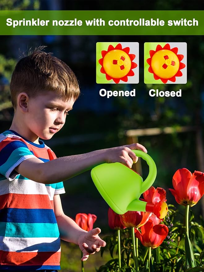 Biubee Toddler Gardening Tools Set - Kids Watering Can Toy, Child Gardening Set with Shovel Hand Rake