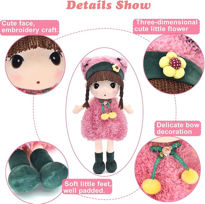 HWD Kawaii 17 inch Stuffed Plush Girl Toy Doll Good