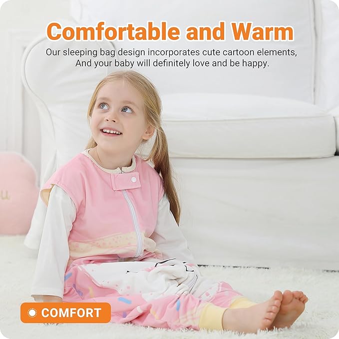 Baby Sleeping Sack Sleeveless, Toddler Sleeping Bag with Legs