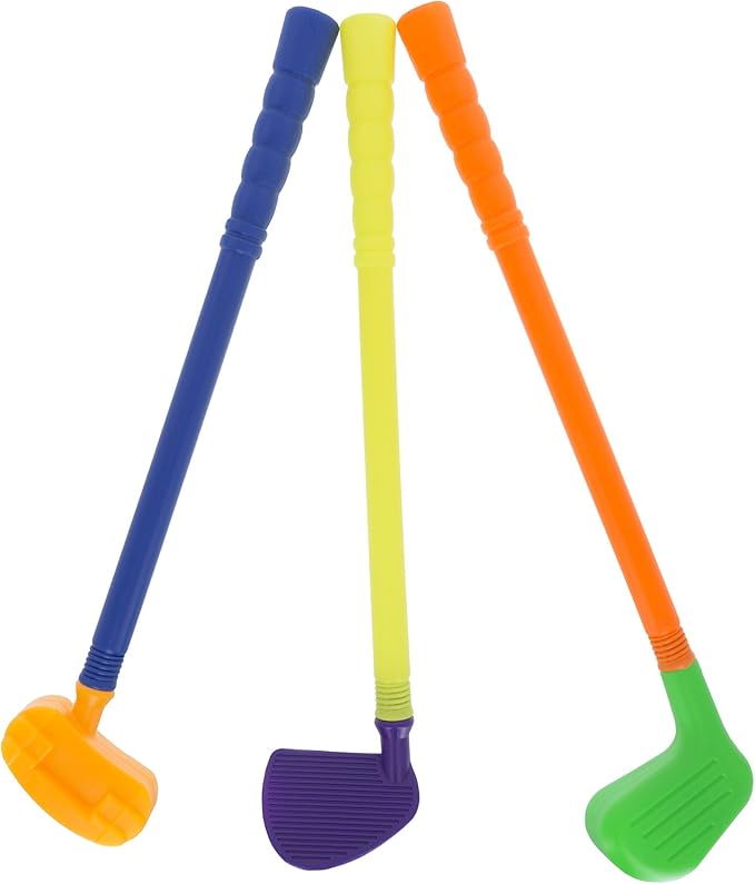 Hey! Play! Toddler Toy Golf Play Set with Plastic Bag, 2 Clubs 1 Putter, 4 Balls,